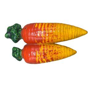 vintage carrot salt pepper shaker yellow orange 1 piece made in Japan 4.5" READ